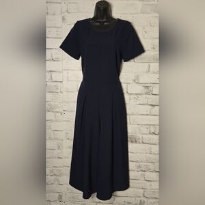 Kensie Navy Blue Wide-Leg Short Sleeve Jumpsuit – Size Small